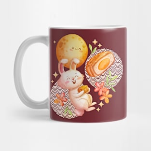 Rabbit Happy Autumn Watercolor Mug